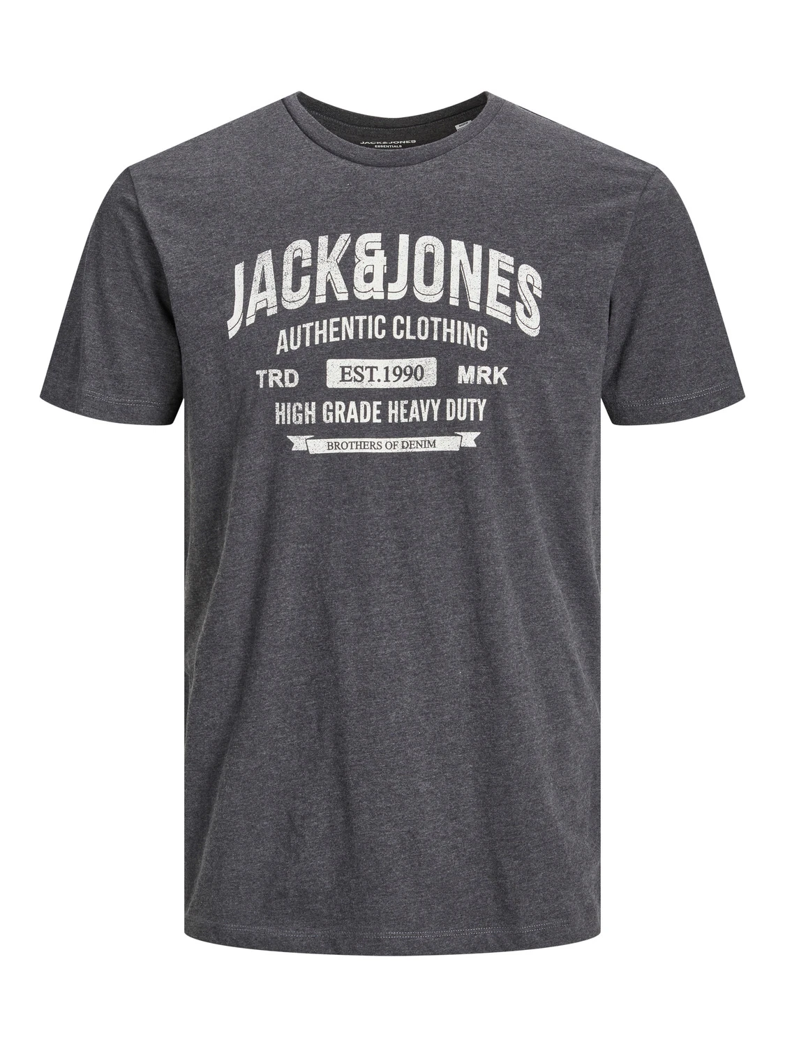 Футболка Jack&Jones JJEJEANS TEE SS O-NECK NOOS 22/23 12210949 Tёмный Меланж 2XL, фото №5