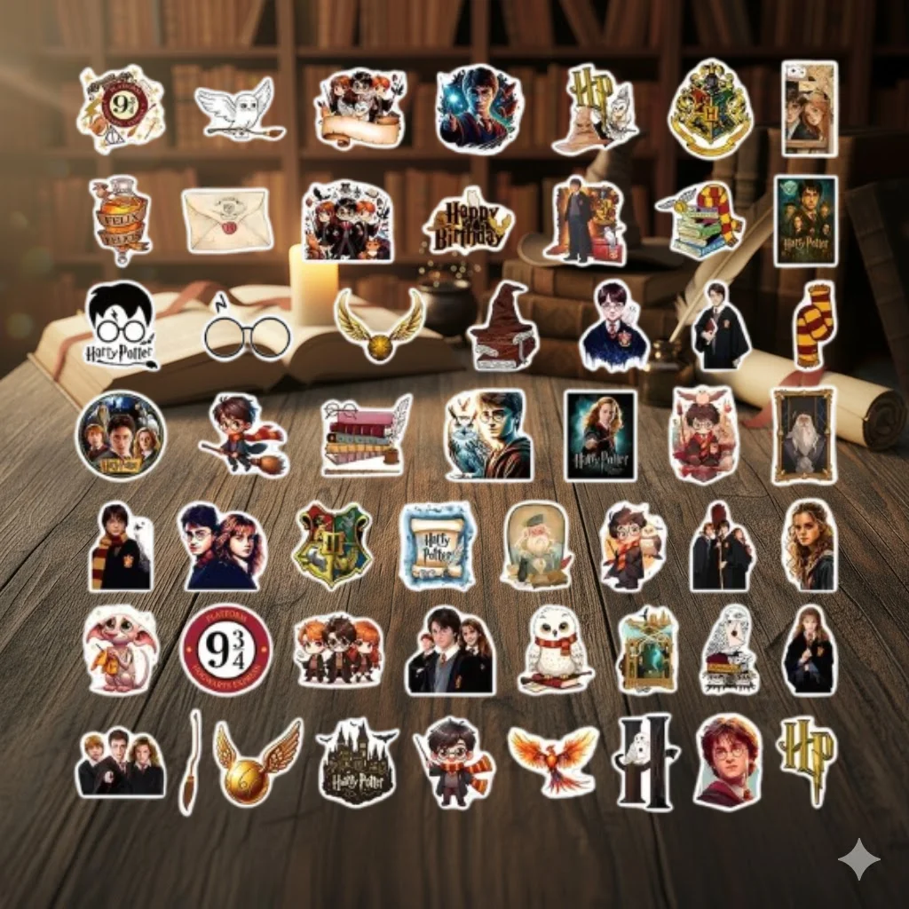 Стикеры Гарри Поттер Harry Potter стикерпак наклейки набор наклейок 53 шт, фото №2 Стикеры Гарри Поттер Harry Potter стикерпак наклейки набор наклейок 53 шт, фото №2