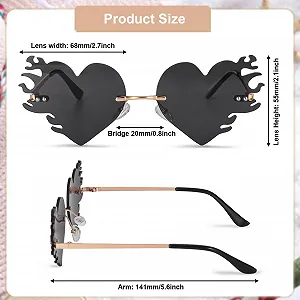 Сонцезахисні окуляри Серце AUXSOUL Рожеве золото Оправа (2 кольори) synthetic.ua - Фото 1