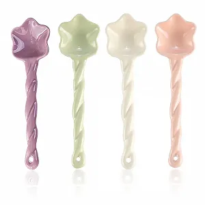 Ложка керамическая Star-Shaped, набор 4 шт, разноцветная - Фото 1