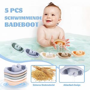 Игрушка для ванны Chinloca для малышей от 1 до 2 лет, детская игрушка для ванны, игрушка для воды без плесени с брызгалками/составными стаканчиками/лодочками для ванны synthetic.ua - Фото 1