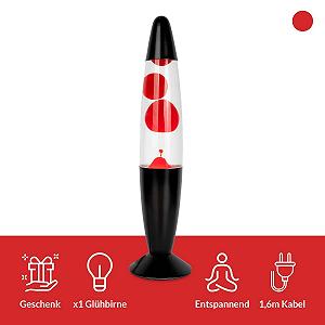 Лавова лампа GIFTMARKET ретро 34 x 8,5 см з 2 лампочками Червона synthetic.ua - Фото 1