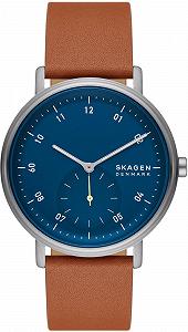 Часы SKAGEN Kuppel мужские, кварцевые, с тремя стрелками и дополнительным циферблатом, с браслетом из нержавеющей стали или кожи - Фото 1