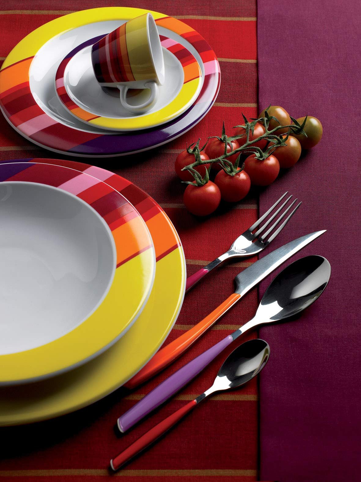 Набор столовых приборов Bugatti Glamour GL3U-021F00/4, 4 предмета, красный, фото №6