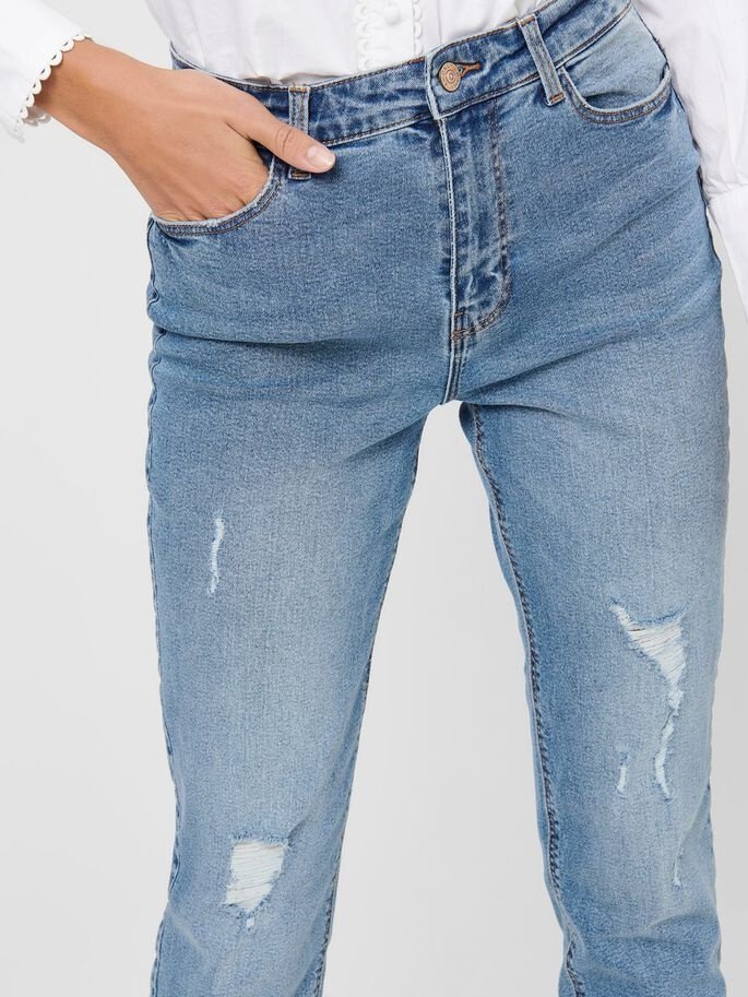 Джинсы ONLY ONLCATWALK HW MOM ANKLE JEANS PIM 15220987 Medium Blue Denim, фото №4