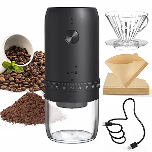 Електрична кавомолка CIRCLE JOY Конічна, Перезаряджувана з низькою швидкістю та жаростійким керамічним осердям, Зовнішнє регулювання грубого помелу - Фото 1