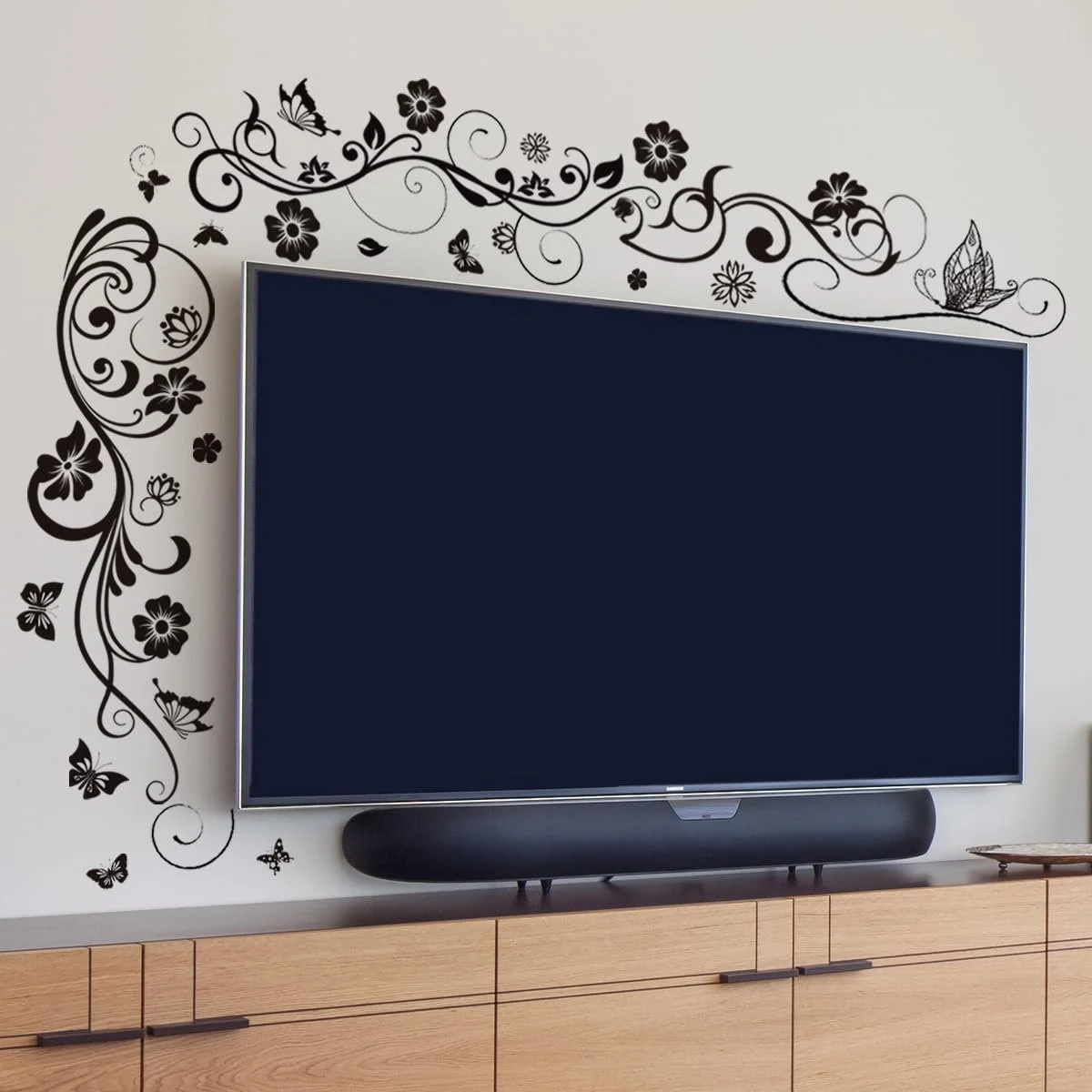 Наклейка на стену COVPAW Лоза Бабочки Цветы, фото №6