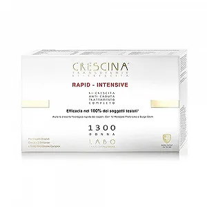 Засіб для росту волосся LABO Crescina Transdermic Rapid-Intensive Double Treatment 1300 для чоловіків, 10+10 ампул - Фото 1