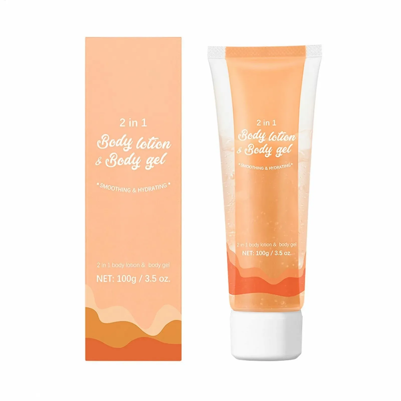 Гель-лосьон для тела, лосьон для сухой кожи, увлажняющий гель для кожи 2-в-1, успокаивающий лосьон для кожи с двойной тубой, увлажняющее восстанавливающее средство для тела с длительным сроком годности, 100 г, фото №1