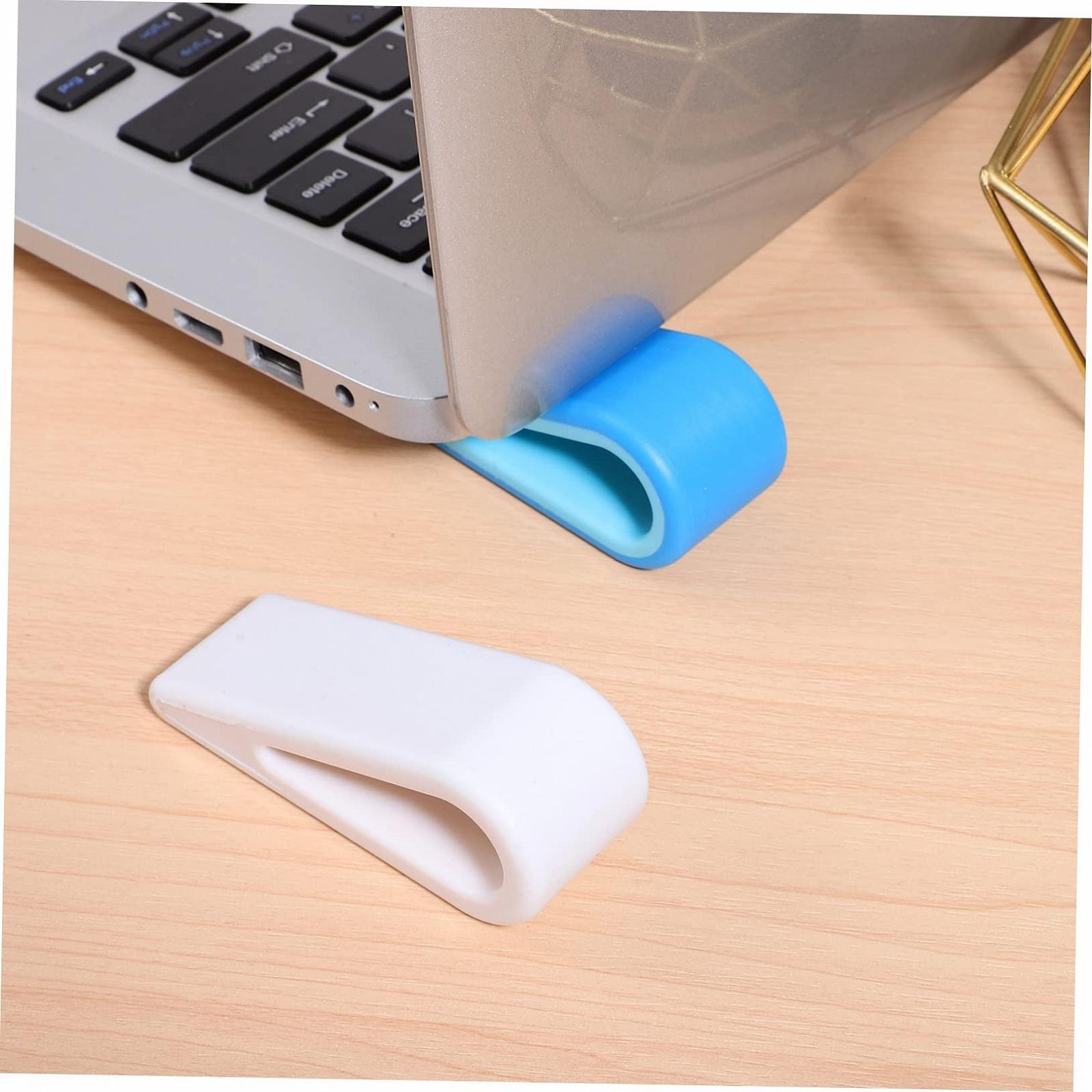 Підставка для ноутбука пластикова 4 шт. з кабельною організацією, ергономічна, кут огляду, фото №3