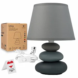 Настільна лампа Urban Lifestyle Lina Ceramic E14 LED Grey Matt - Фото 1