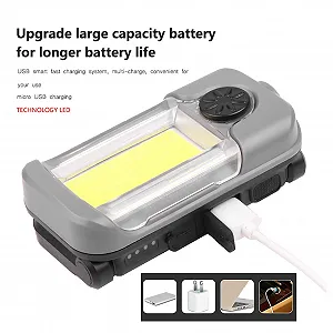 Фонарь XPG Cob Working Light USB Rechargeable Torch Foldable Torch Emergency Camping Lamp Portable Light для кемпинга ABS Материал Черный 10.5 см synthetic.ua - Фото 1