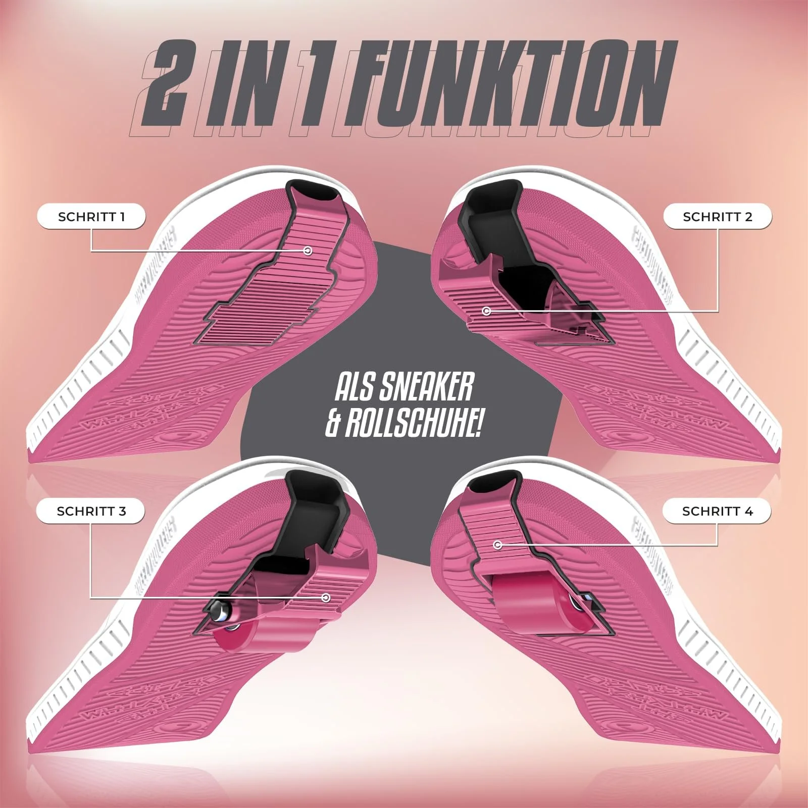 Роликові кросівки Breezy з LED колесами для дітей, LED з колесами, фото №4 Роликові кросівки Breezy з LED колесами для дітей, LED з колесами, фото №4