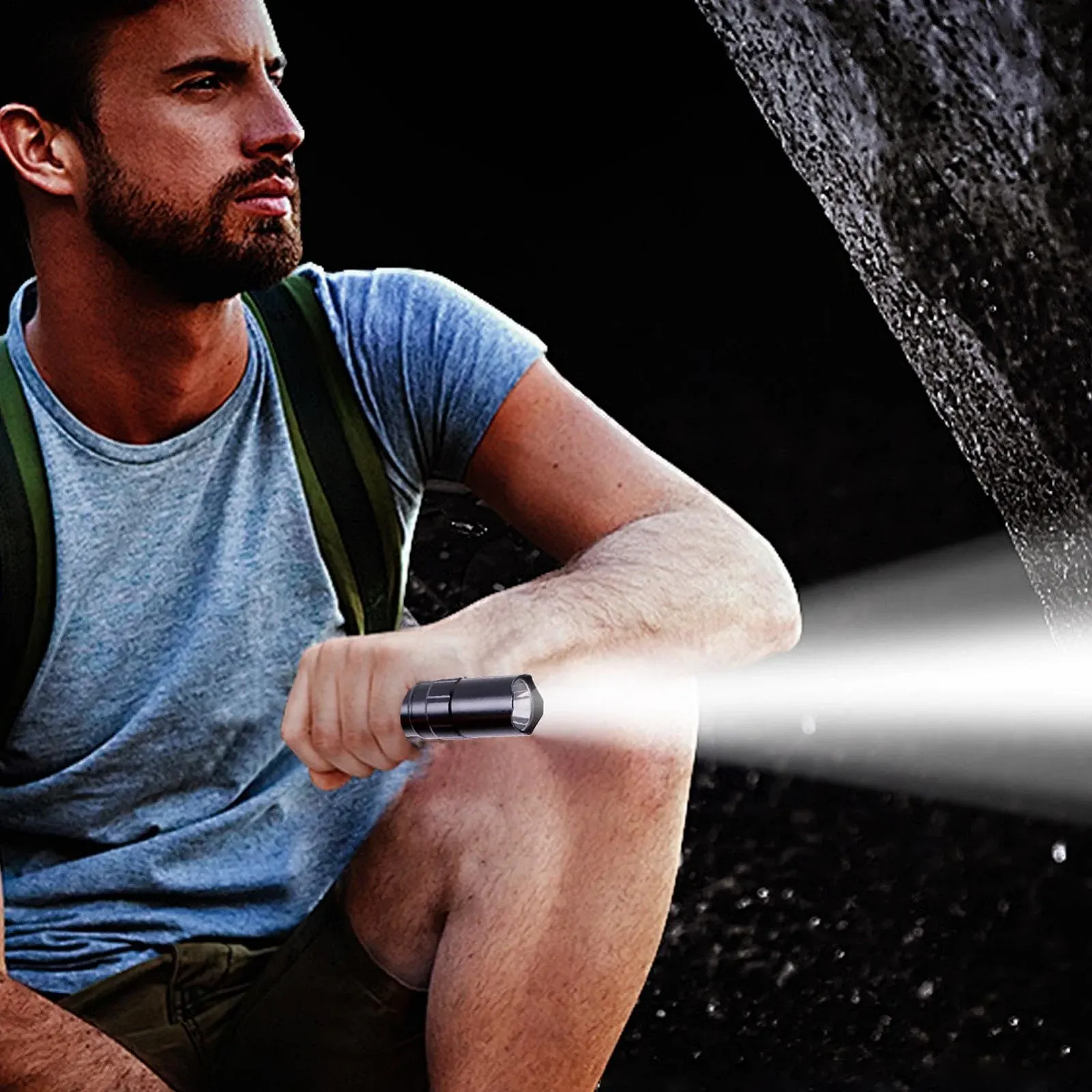 Ручний ліхтарик Gerique LED Компактний Чорний, фото №4