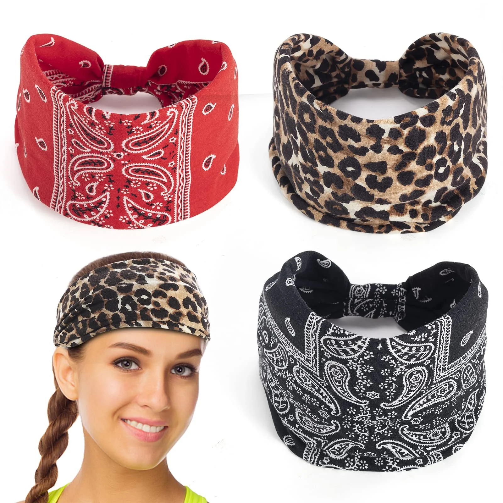 Пов'язка на голову жіноча широка в стилі бохо, фото №9 Пов'язка на голову жіноча широка в стилі бохо, фото №9