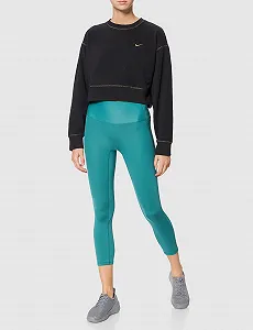 Толстовка Nike W NK ICNCLSH FLC THRMA TOP GD Черный/Золотистый металлик synthetic.ua - Фото 1