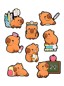 Джибітси Капібара capybara Jibbitz 8 шт аксесуари крокс прикраса Dz_166_3 - Фото 1
