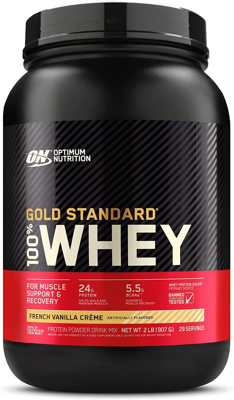 Протеин Optimum Nutrition Gold Standard 100 Whey 908 g French Vanilla Crème EU, фото №1 Протеин Optimum Nutrition Gold Standard 100 Whey 908 g French Vanilla Crème EU, фото №1
