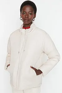 Женское зимнее пальто TRENDYOL, двубортное, однотонное synthetic.ua - Фото 1