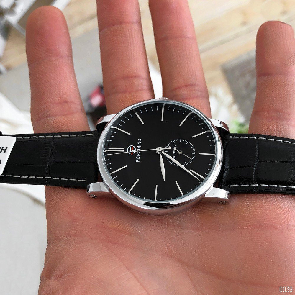 Годинник Forsining 8214 Silver-Black, фото №8