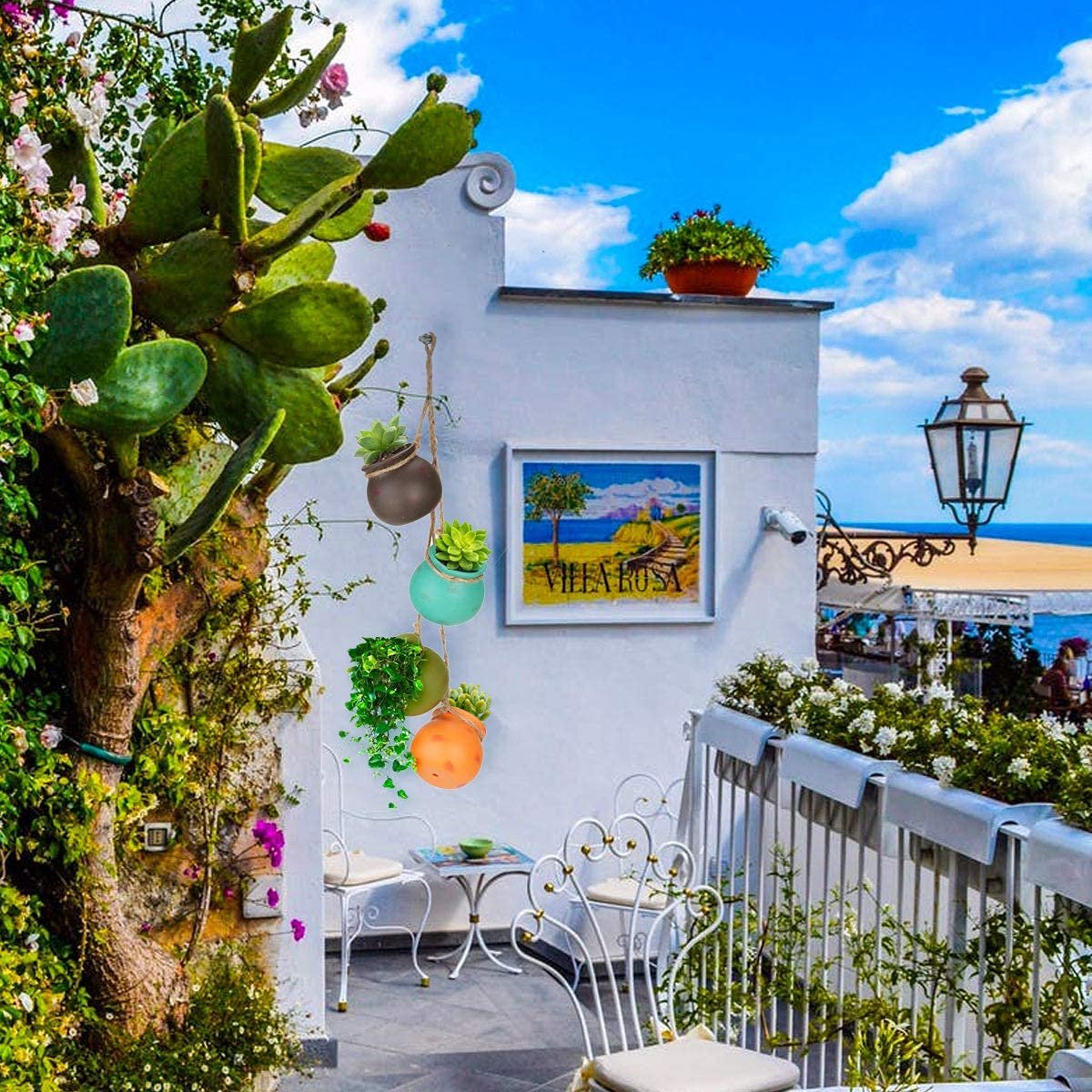 Горщики для сукулентів Керамічні підвісні 4 шт., фото №4