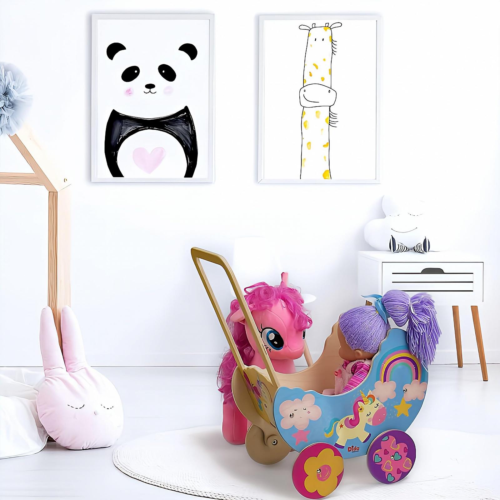 Дерев'яний візок для ляльок Dida Unicorn, фото №6