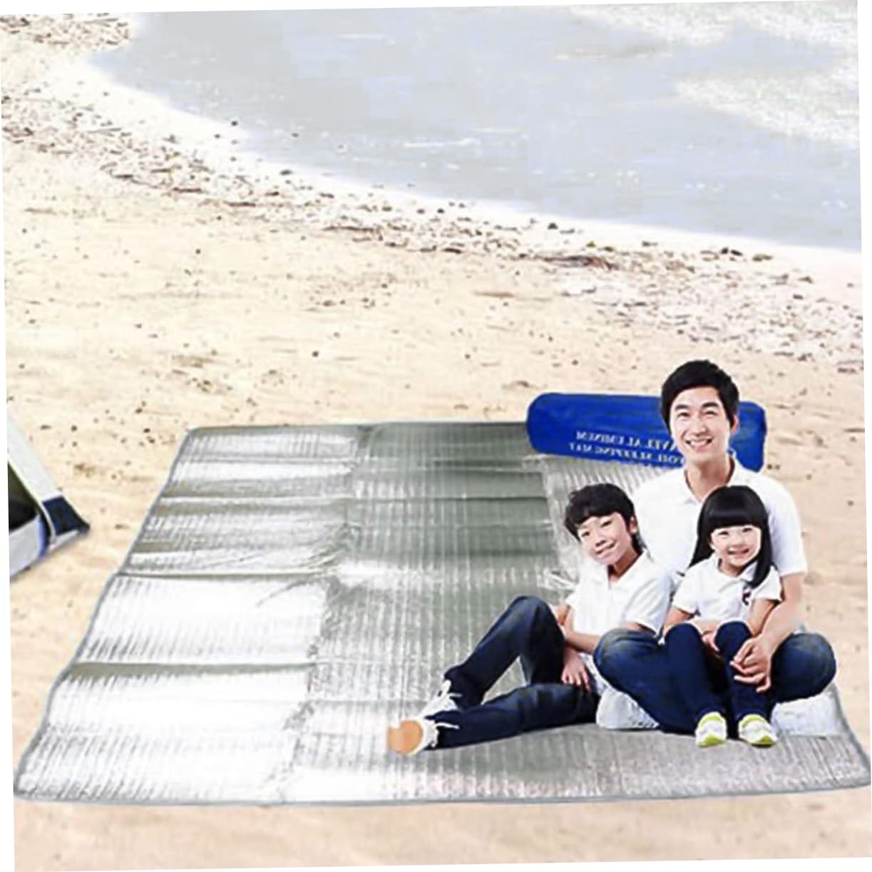 Килимок Camping Mat Foam Film Blanket для кемпінгу 200 x 150 см тепловий ізоляційний алюмінієвий, фото №2