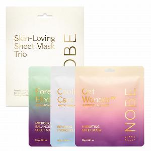 Тканинна Маска Nobe Trio - Набір з 3 Масок для Обличчя Балансуюча, Зміцнююча, Зволожуюча - Фото 1