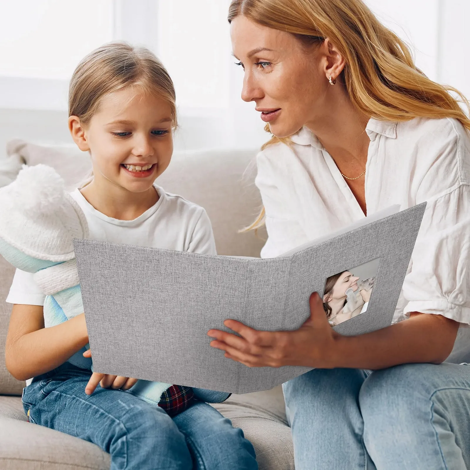 Фотоальбом Remowith для вставных фотографий, холщовая твердая обложка, для семейных юбилеев, детских праздников, свадеб, 200 карманов, 2 шт, серый, фото №8 Фотоальбом Remowith для вставных фотографий, холщовая твердая обложка, для семейных юбилеев, детских праздников, свадеб, 200 карманов, 2 шт, серый, фото №8