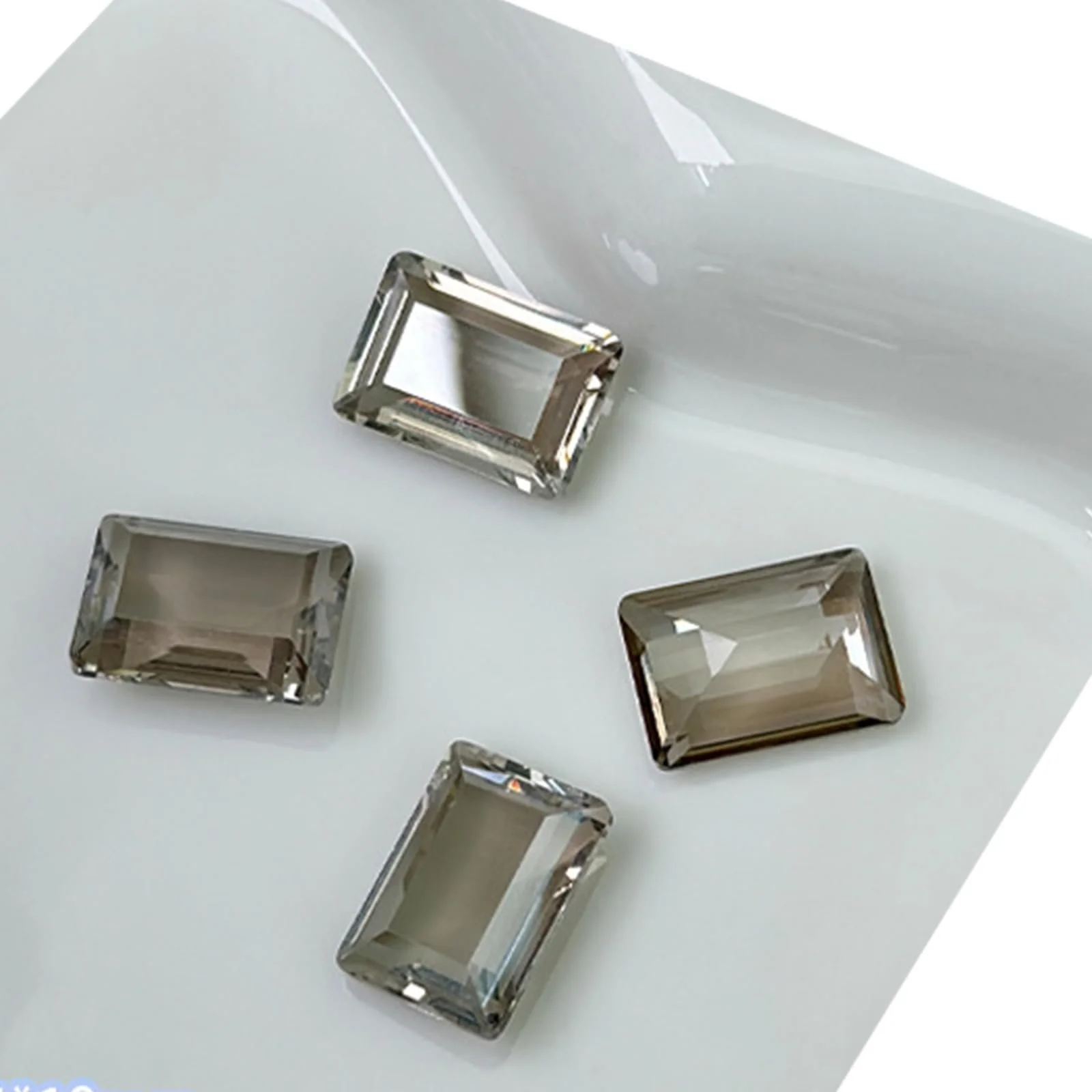 Стрази для нігтів Прямокутні кристали Прозорий, фото №4