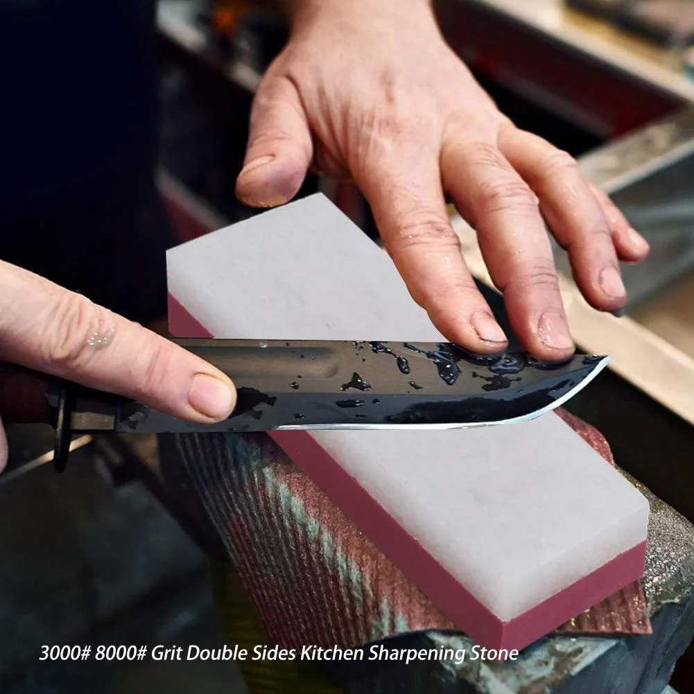 Точильный камень для кухонных ножей Pretfy корунд 3000/8000 Белый, фото №6