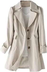 Тренч Vagbalena Модный Женский Длинный Однобортное - Фото 1