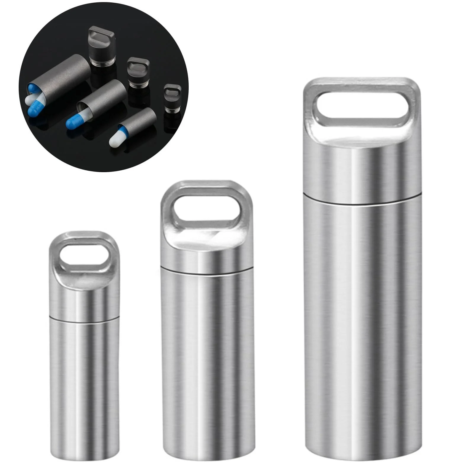 Футляр для таблеток TONYFY Портативний водонепроникний, титановий сплав, матовий M, фото №2