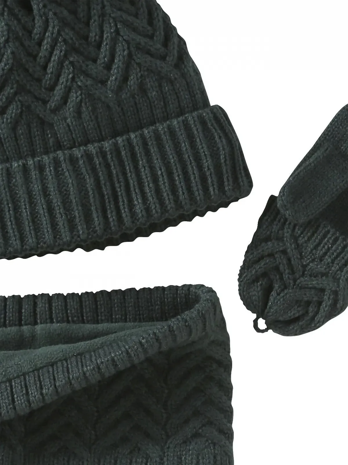 Комплект Шапка, Круговой Шарф и Перчатки Vertbaudet для Мальчика, фото №3 Комплект Шапка, Круговой Шарф и Перчатки Vertbaudet для Мальчика, фото №3
