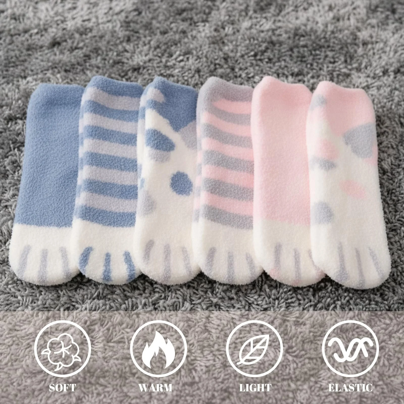 Жіночі М'які Шкарпетки 6 Пар, фото №3 Жіночі М'які Шкарпетки 6 Пар, фото №3