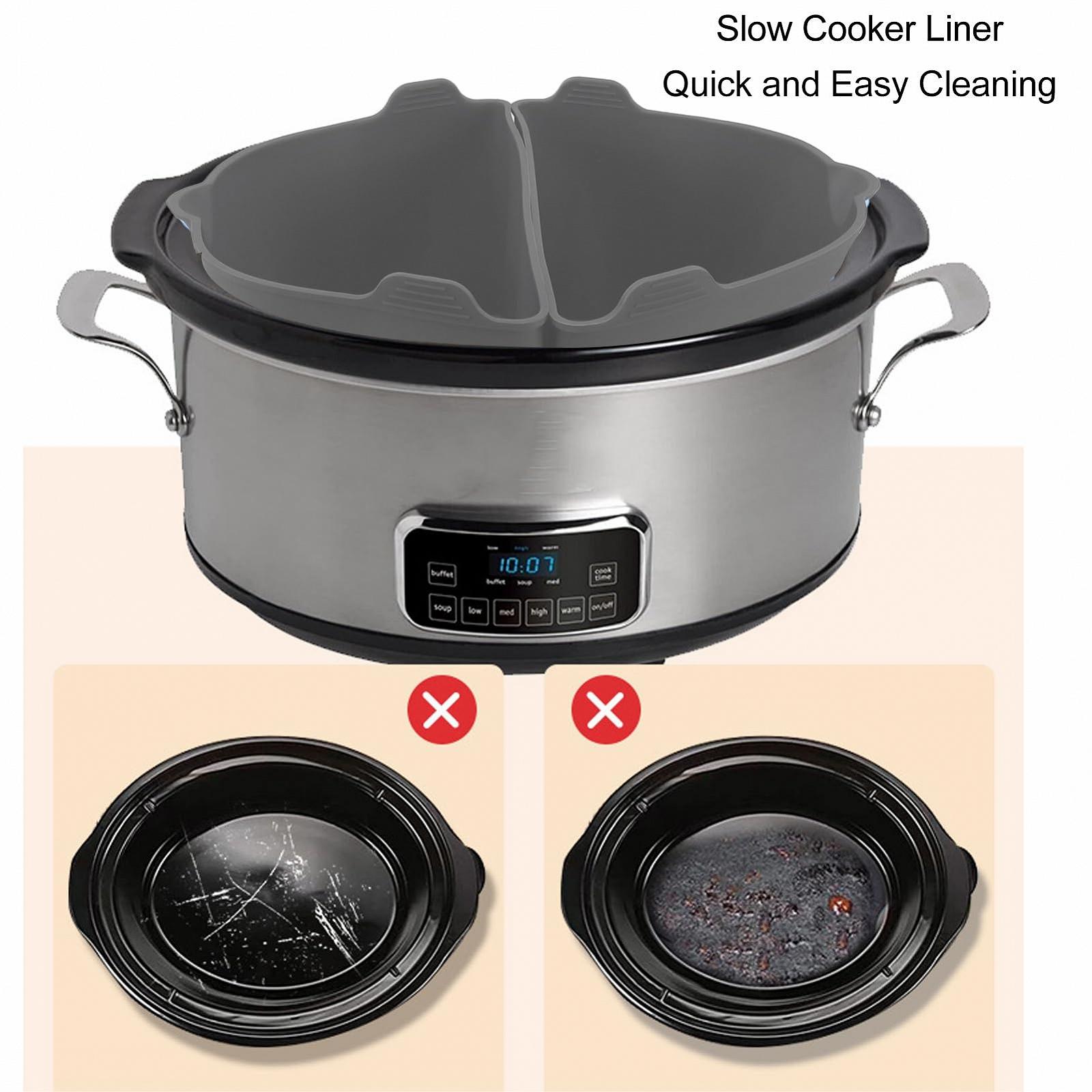 Вставка HAOHIZE для повільноварки 6-7 QT силиконова сіра, фото №6