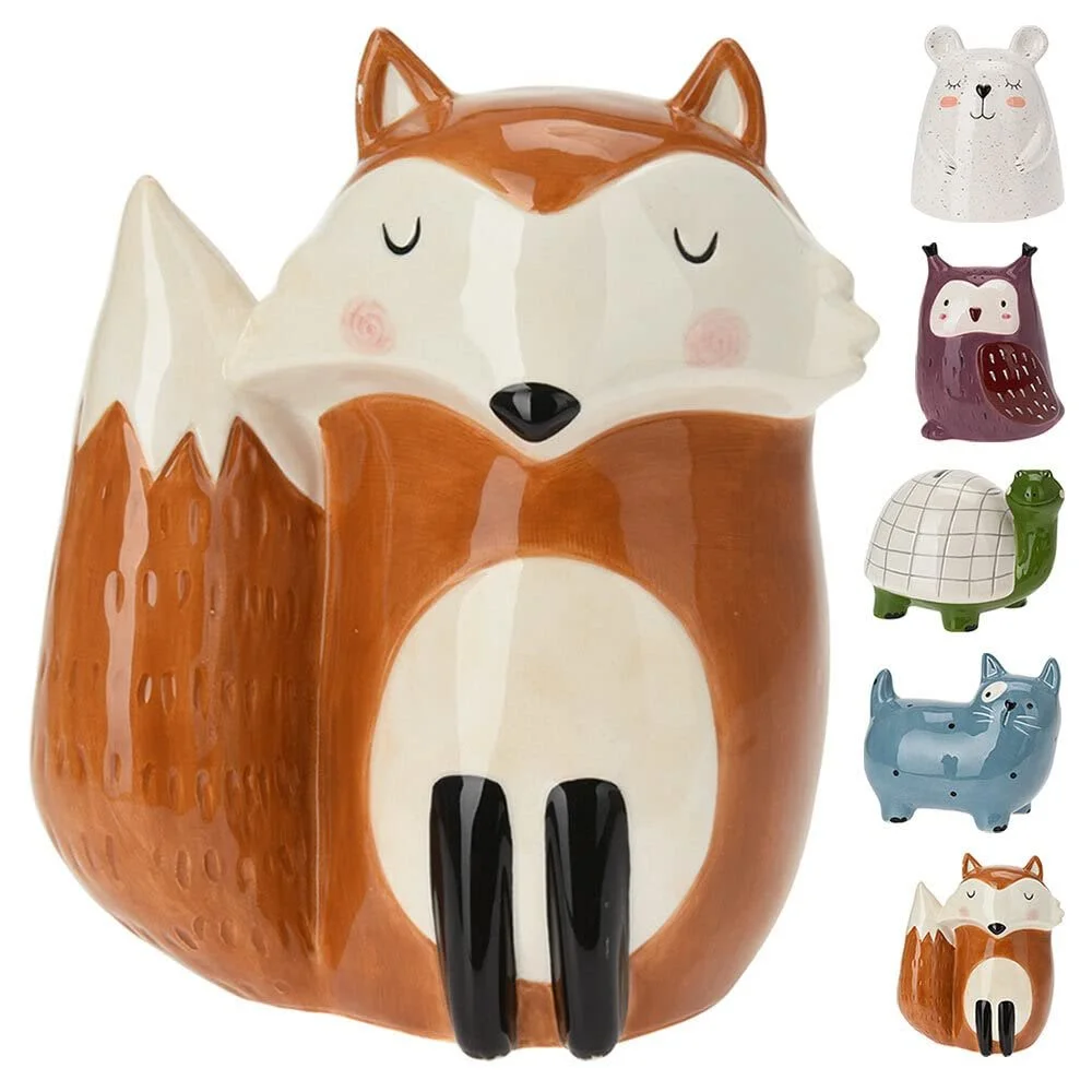 Скарбничка Лисиця керамічна у формі тварини, фото №1
