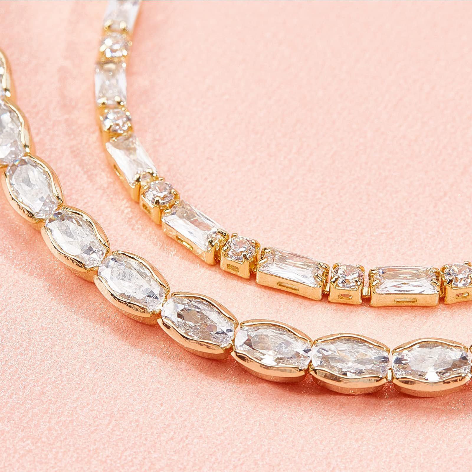 Цепочки для ногтей Zircon Diamond NICENEEDED 2 полоски, 3D золотые цепочки из сплава с блестящими стразами, крупные цепочки для ногтей в форме болтов, фото №4