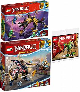 Набір Lego Ninjago 3 шт.: 71790 Imperial Dragon Hunter Hunting Dog, 71792 Soras Mech Bike, 30593 Lloyd Suit Mech Polybag - Фото 1