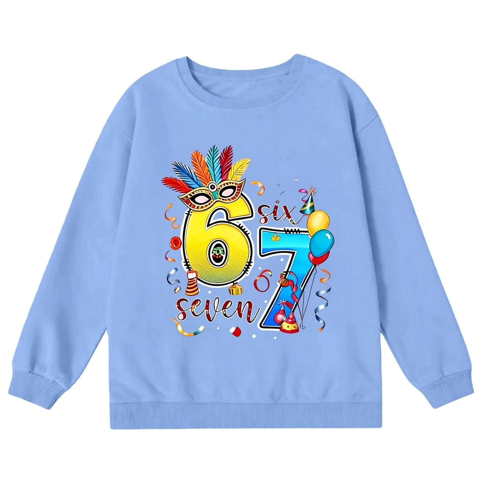 Детский свитшот унисекс с круглым вырезом и графикой ".67" (без капюшона), фото №2