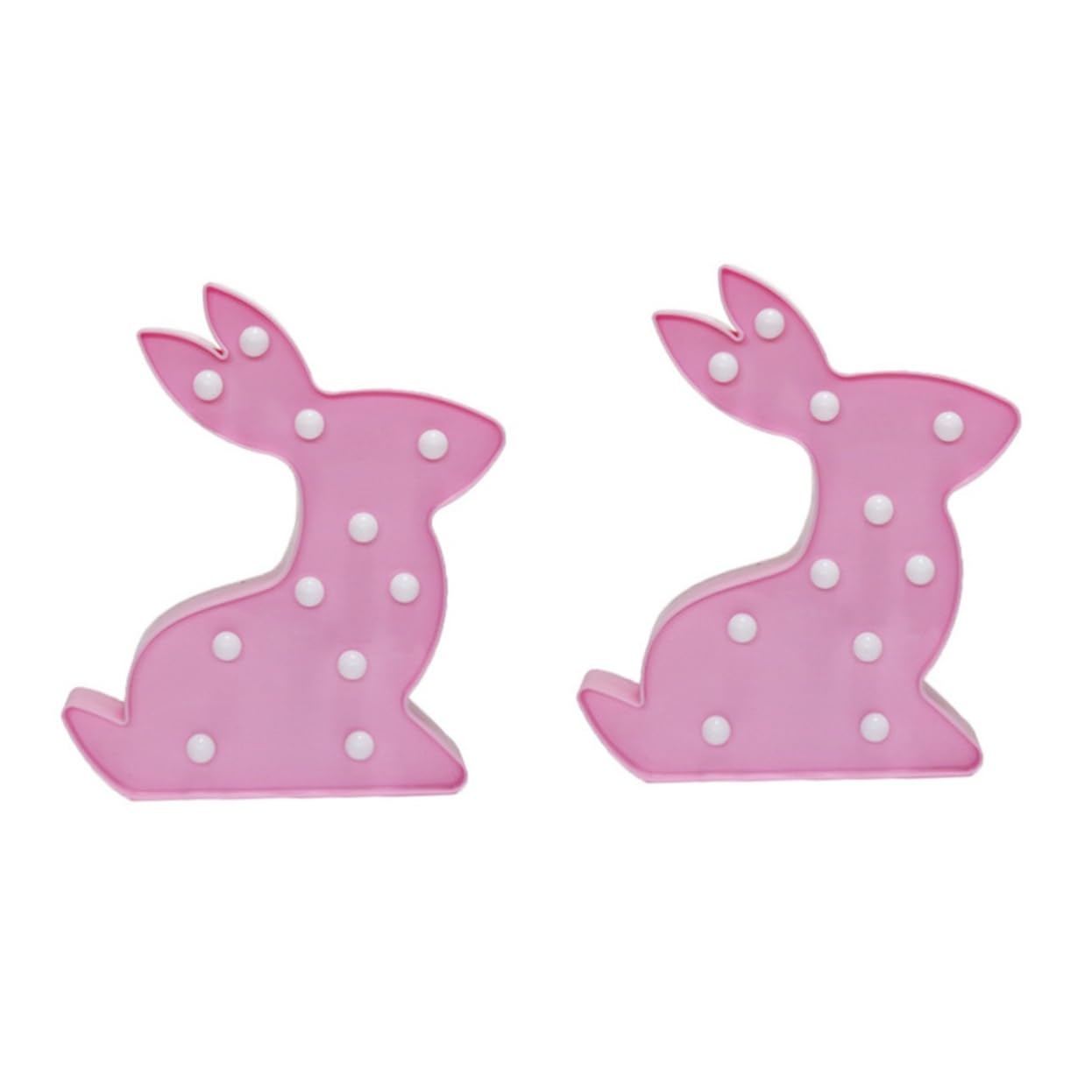 Ночник Housoutil 2 x Marquee Bedside Lamp Rabbit LED Декоративная Светодиодная Лампа Кролик Розовая, фото №6