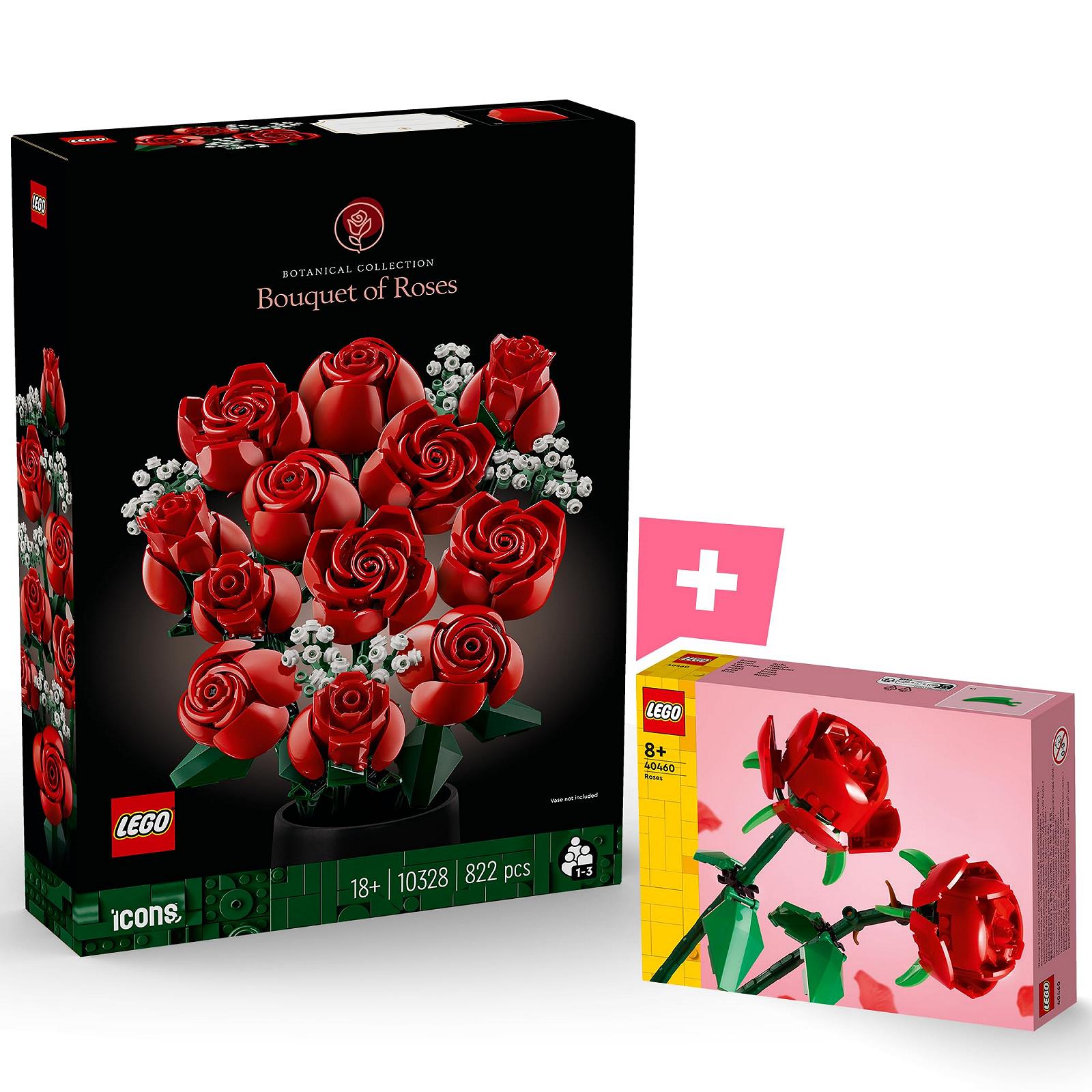 Конструктор Lego Botanical Collection Icons Creator Rose Bouquet Roses 10328 & 40460, фото №1
