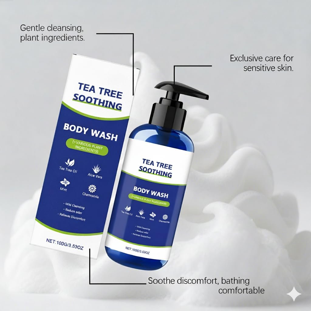 Гель для душу Tea Tree Natural Clean 4 шт, фото №7