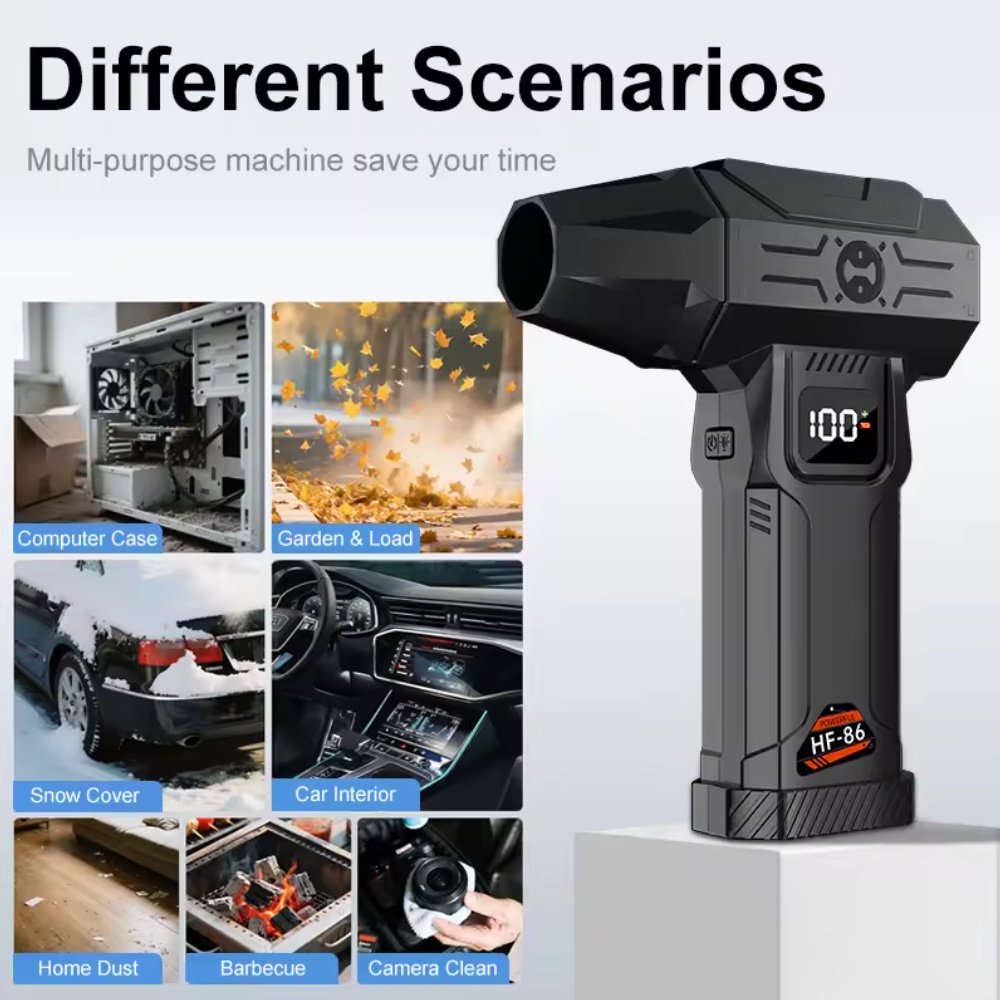 Турбовентилятор Violent HF-86 Turbo Jet Fan 150000 RPM з екраном Black, фото №6