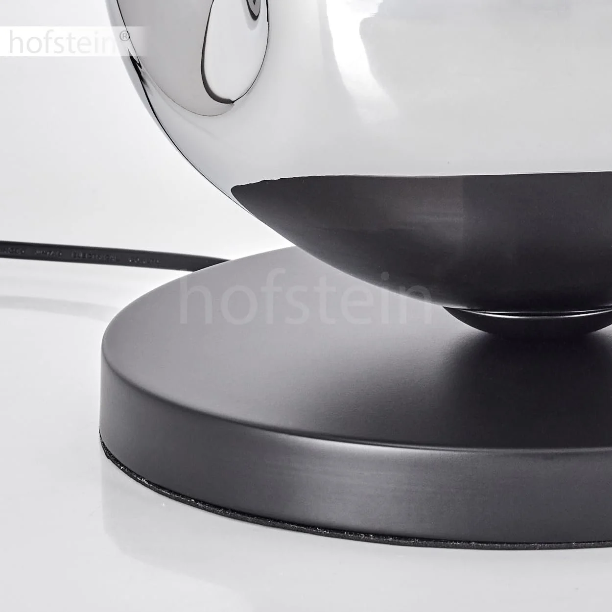 Настільна лампа Ripoll Metal/Glass Modern Retro/Vintage 25 см E27 Black/Chrome/Clear, фото №7