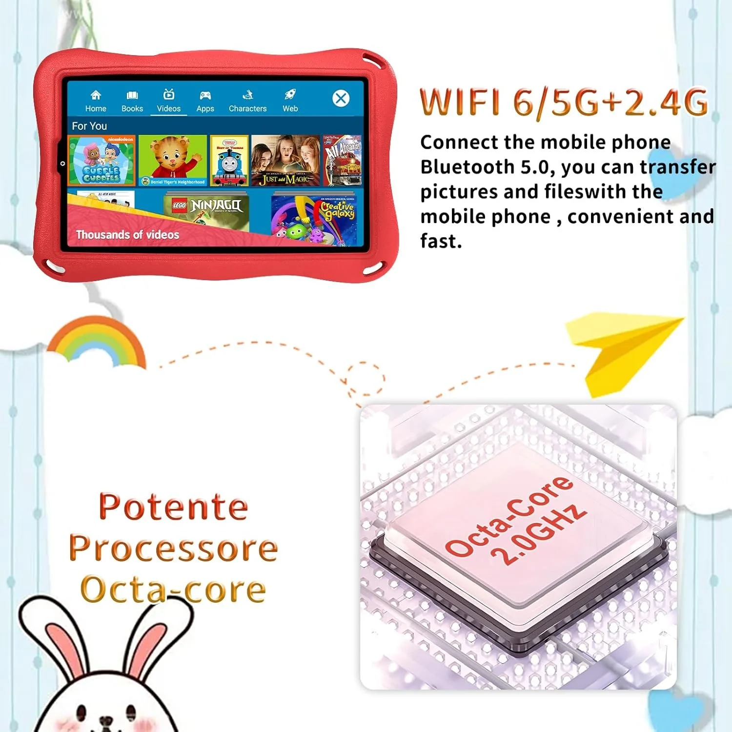 Планшет 9'' Full HD DEERTimeME  6+6/32Gb / 8 ядер / Android 15 Чорно-сірий, фото №3
