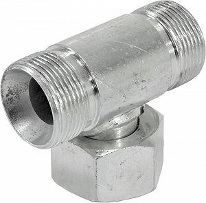 Штуцер трійник S32 з гайкою М27х1,5-М27х1,5-М27х1,5 ДК DK-8214 - Фото 1