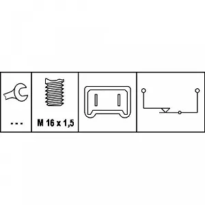 Вимикач стоп-сигналу HELLA 6DD 008 622-081 для MITSUBISHI OPEL RENAULT VAUXHALL synthetic.ua - Фото 1