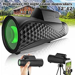 Телескоп WANWEN 12X42 Monokular-Teleskop Bak4 Prism водонепроницаемый Super-Telezooms для наблюдения за птицами, пеших прогулок, кемпинга synthetic.ua - Фото 1