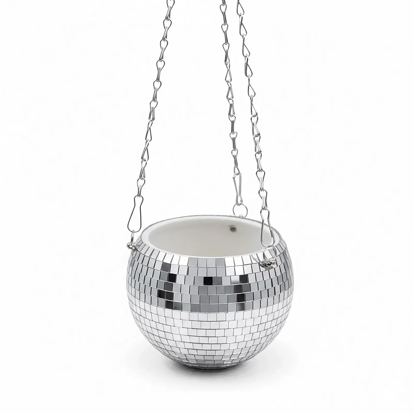 Підвісні горщики Диско-куля Набір з 2 шт 15 см Сріблястий, фото №3 Підвісні горщики Диско-куля Набір з 2 шт 15 см Сріблястий, фото №3
